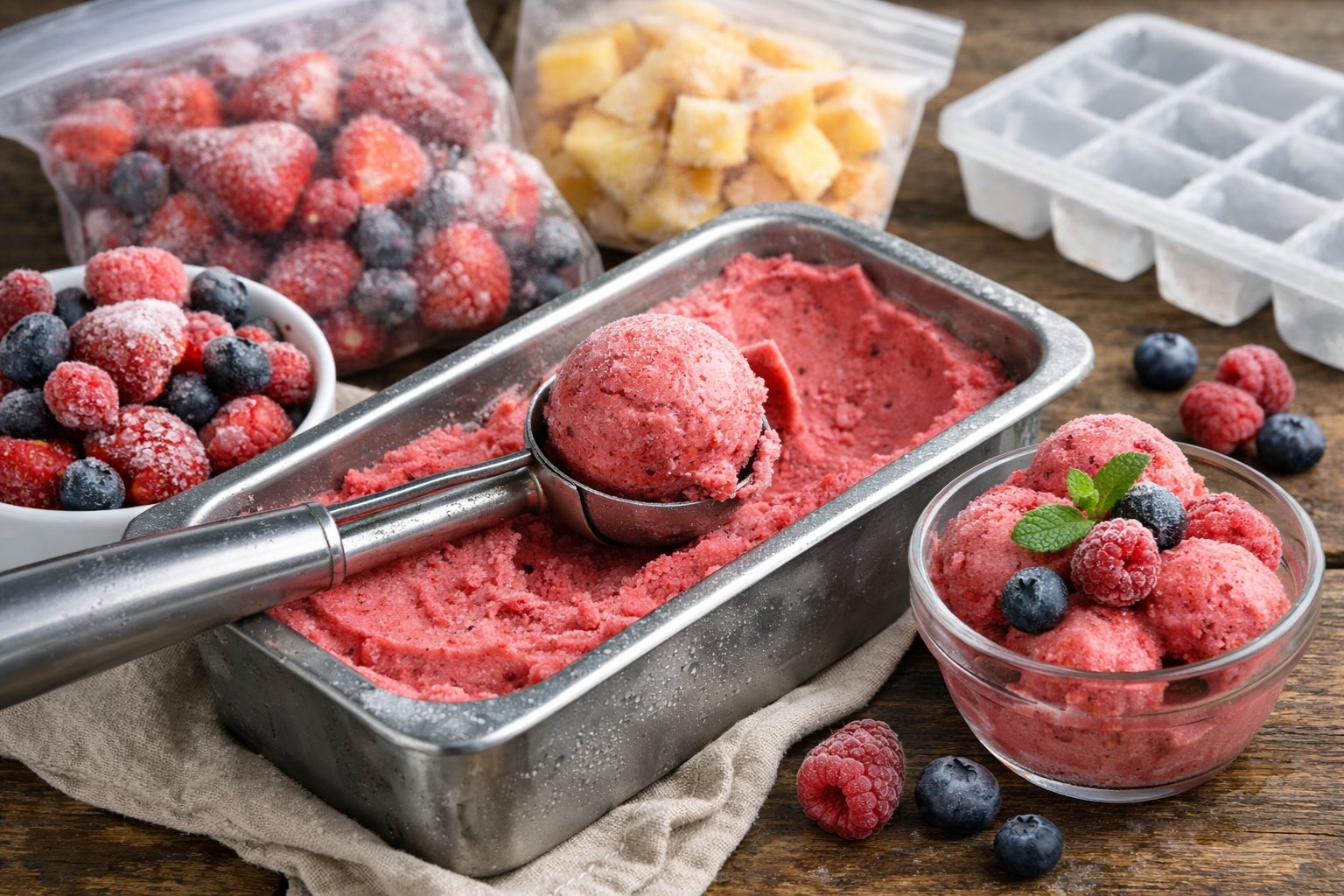 Peut-on recongeler un sorbet fait avec des fruits congelés