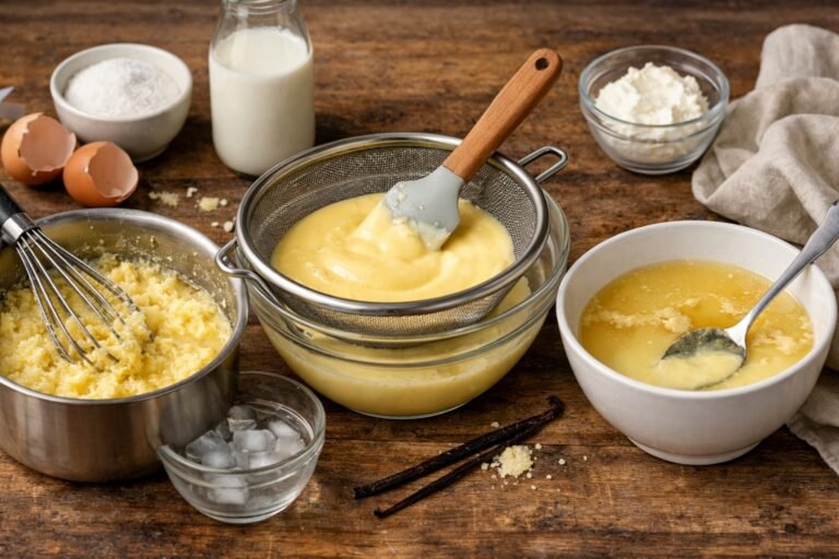 Comment rattraper crème anglaise granuleuse ou trop liquide