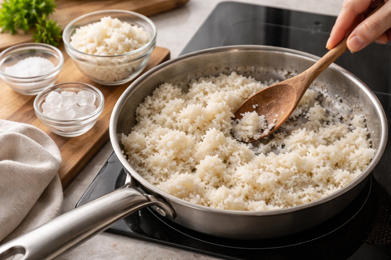 Comment rattraper un riz trop pâteux