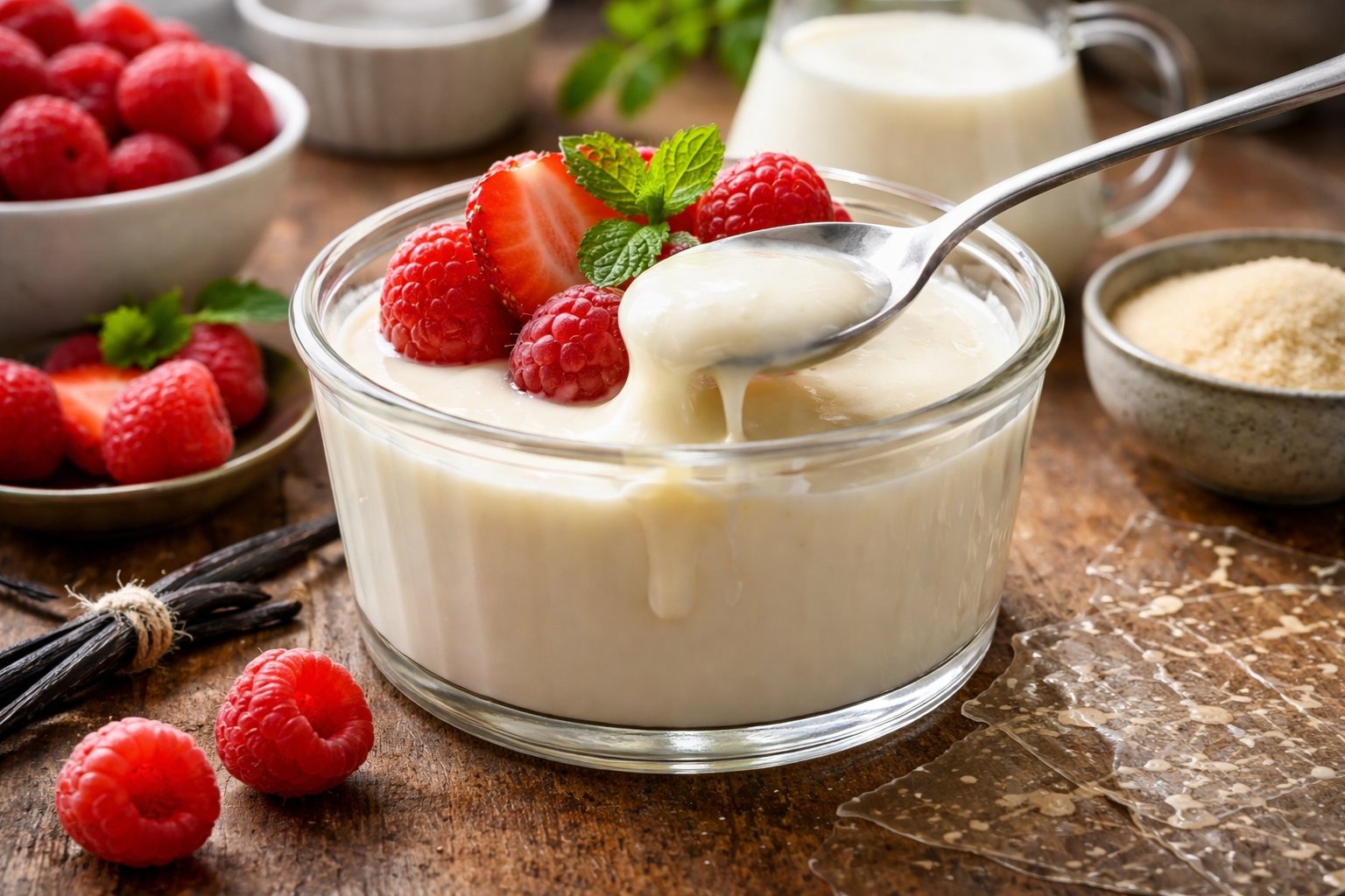 Comment rattraper une panna cotta trop liquide