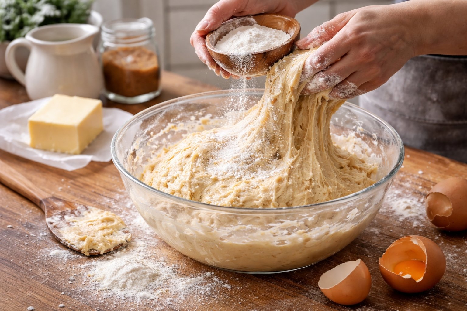 Comment rattraper une pâte à brioche trop collante