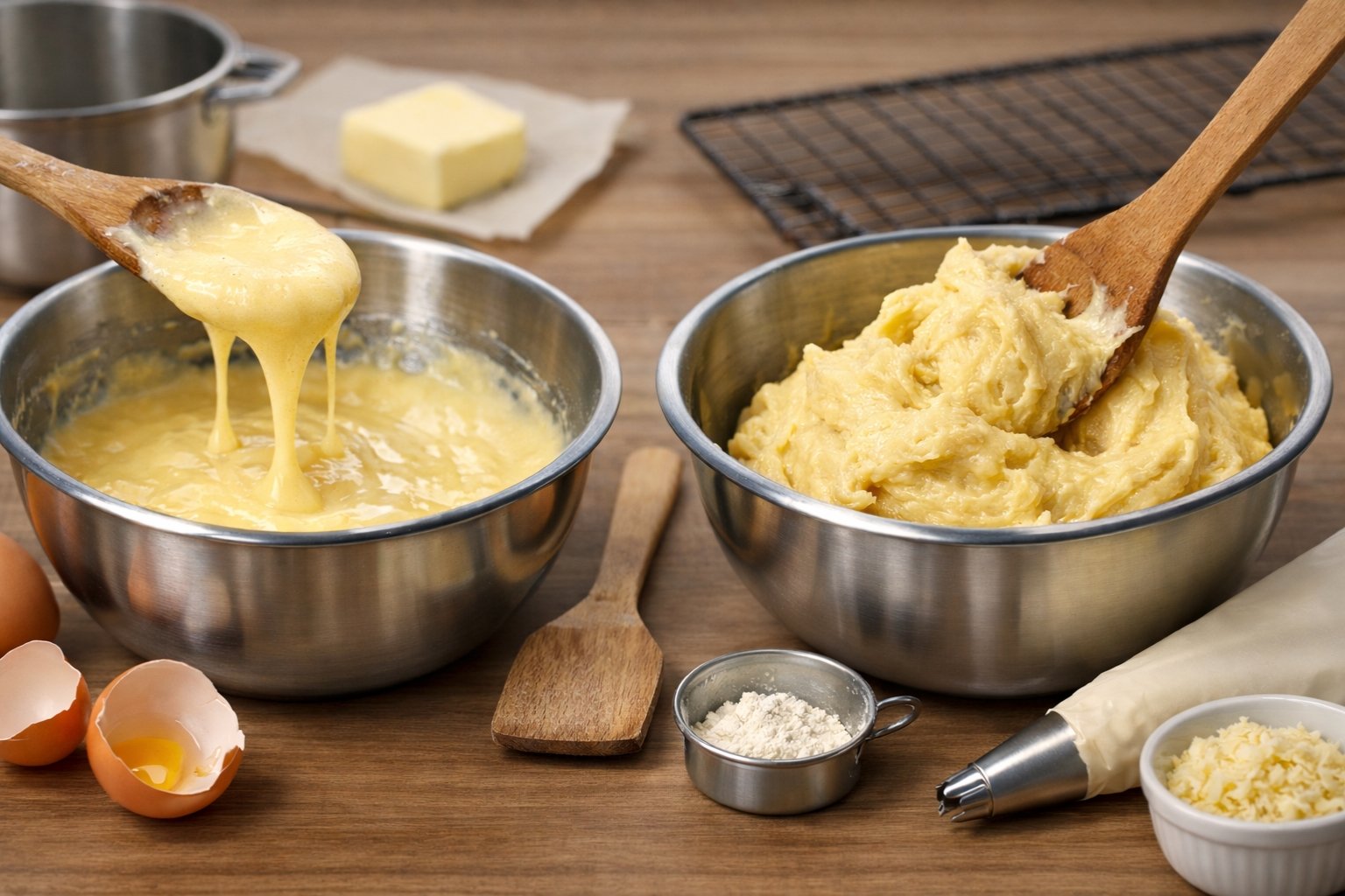 Comment rattraper une pâte à choux trop liquide ou épaisse