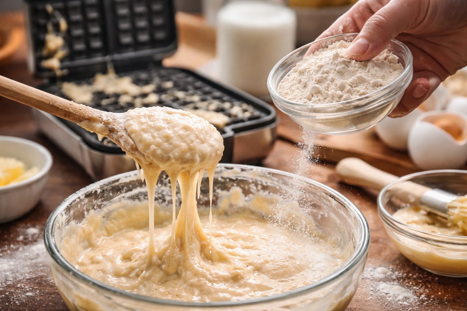 Comment rattraper une pâte à gaufre qui colle