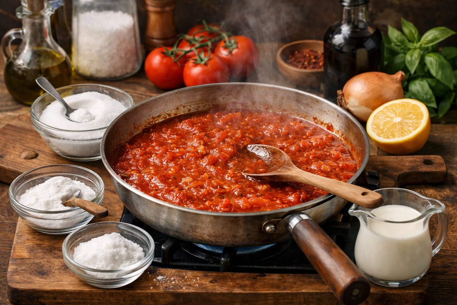 Comment rattraper une sauce trop acide