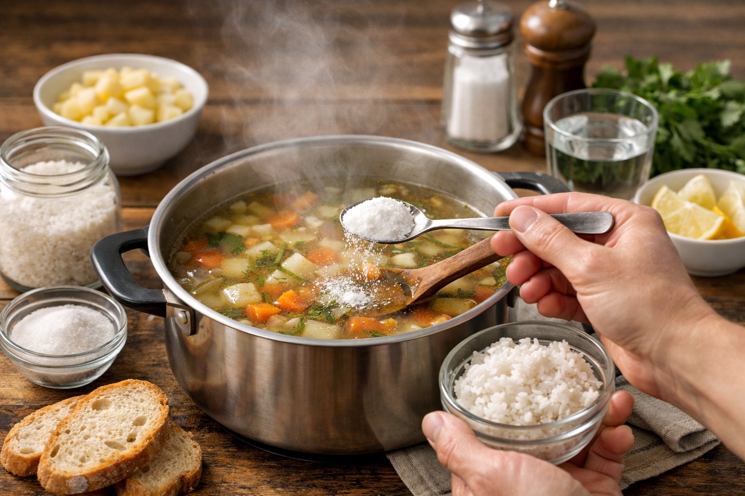 Comment rattraper une soupe trop salée