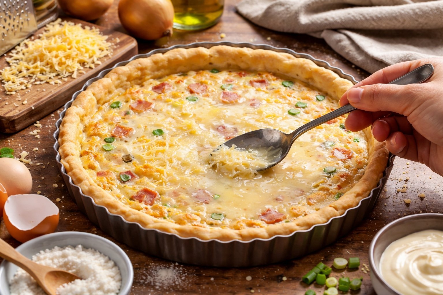 comment rattraper une quiche liquide