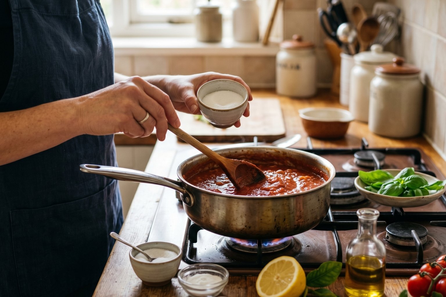 Comment rattraper une sauce tomate trop acide