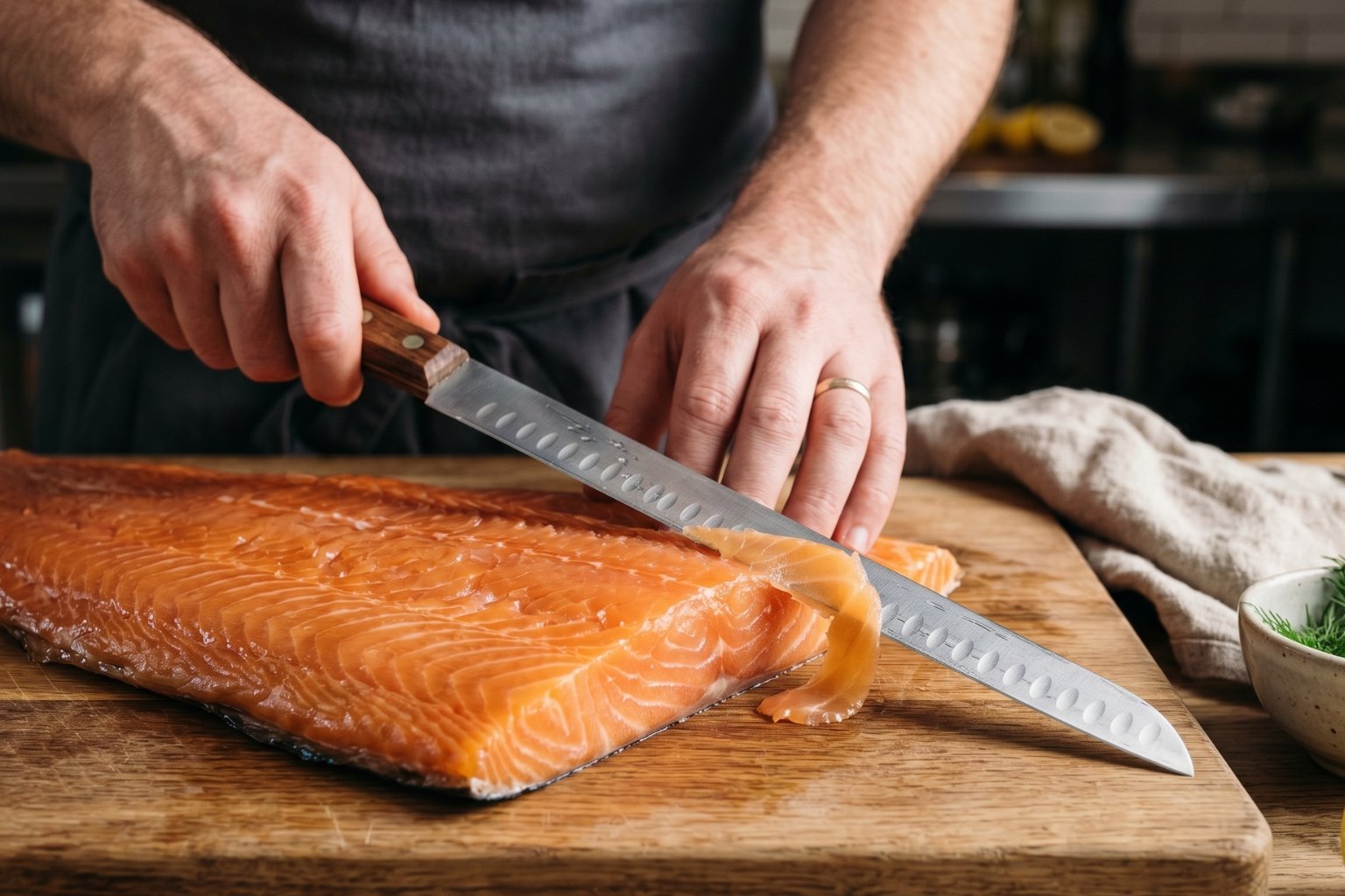 Quel couteau pour couper le saumon fumé